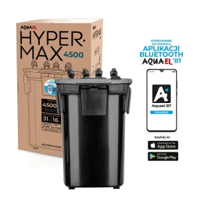 Filtration externe Hypermax 4500 Bluetooth de la marque Aquael. Capacité jusqu'à 1500L. Filtration puissante. – Aquarez, votre boutique spécialisée en aquascaping et aquariophilie d'eau douce