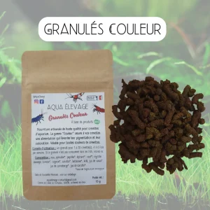 AQUAELEVAGE Granulés Couleur est une nourriture premium pour crevette d'aquarium